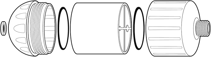 Sprite Showers HO2-BN High Output 2 Universal Shower Filter Housing, Brushed - Image 3