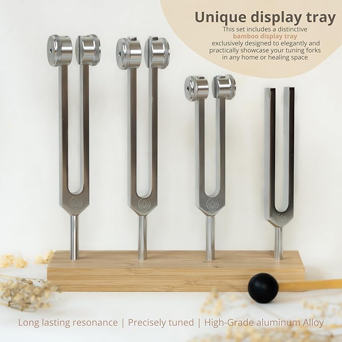 Tuning Forks for Healing Set – 128 Hz, 136.1 Hz, 256 Hz, 384 Hz Sound Healing - Image 4
