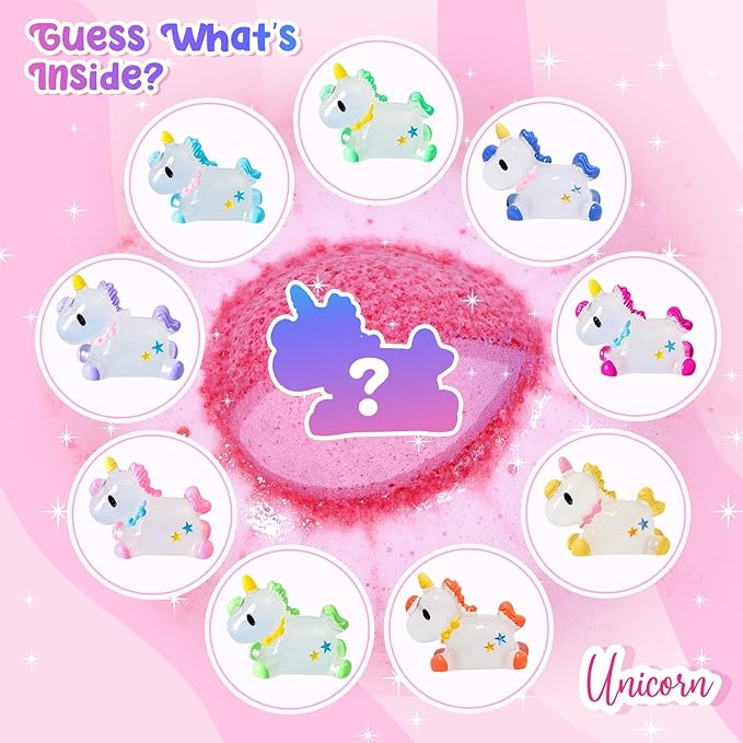 Unicorn Bath Bombs with Surprise Toys Inside, Birthday Mothers Day Gifts - Image 4