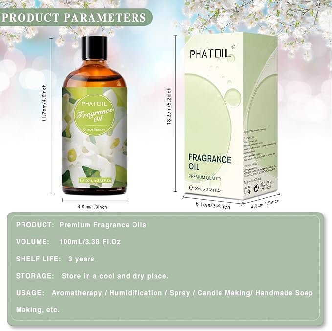 PHATOIL 3.38FL.OZ Orange Blossom Fragrance Oils - Image 3