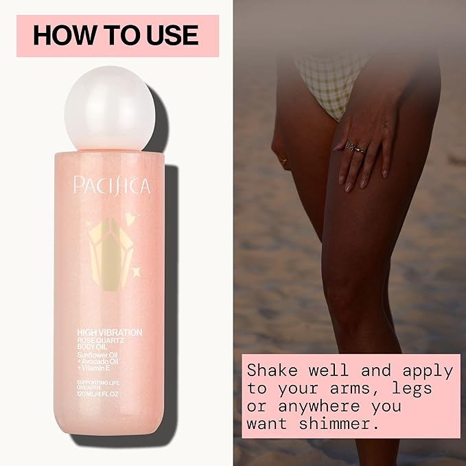 Pacifica Rose Quartz Body Oil – High Vibration Hydrating Body Oil - Image 9