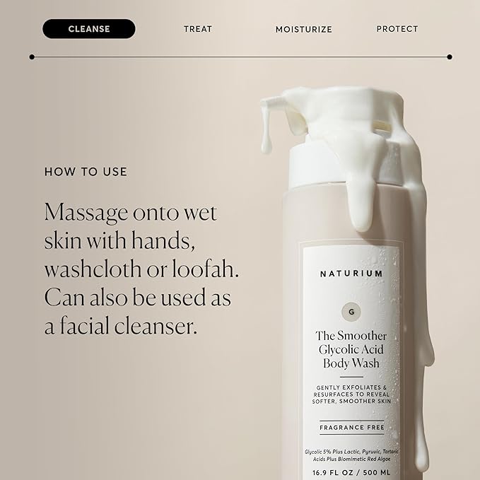 Naturium The Smoother Glycolic Acid Exfoliating Body Wash, Soft & Smoothing - Image 6