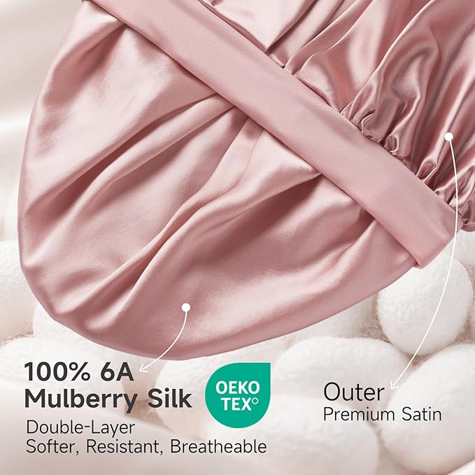 22 Momme 100% Real Mulberry Silk Bonnet - Image 2