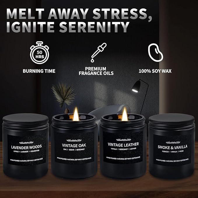 Scented Candle Set, Men Candle Set, Scented Candles - Image 4