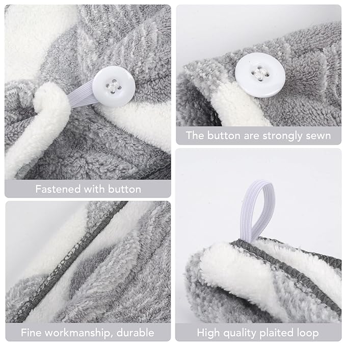 SINLAND Microfiber Hair Drying Cap Hair Towel Turban Twist - Image 4