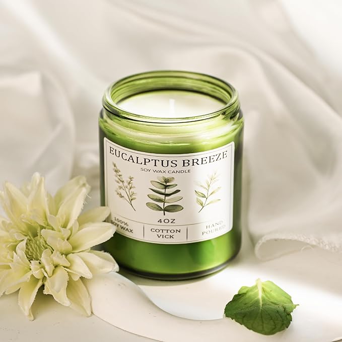 Eucalyptus & Mint Candles for Home Scented, 20 Hours Burn Soy Candle Gift for - Image 9