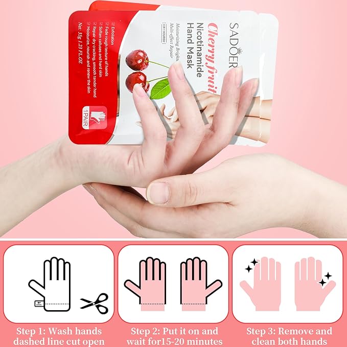 24 Pcs Fruits Beauty Hand Mask Bulk Hydrating Hand Moisturizing Gloves - Image 4