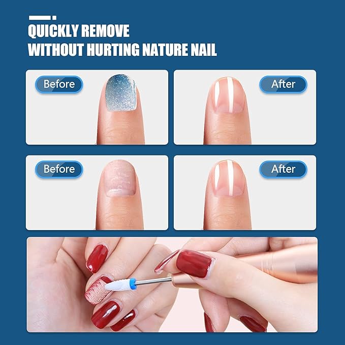 Depvko 21pcs Nail Drill Bits Sets, 3/32 Inch Cuticle Electric Nail File and - Image 5