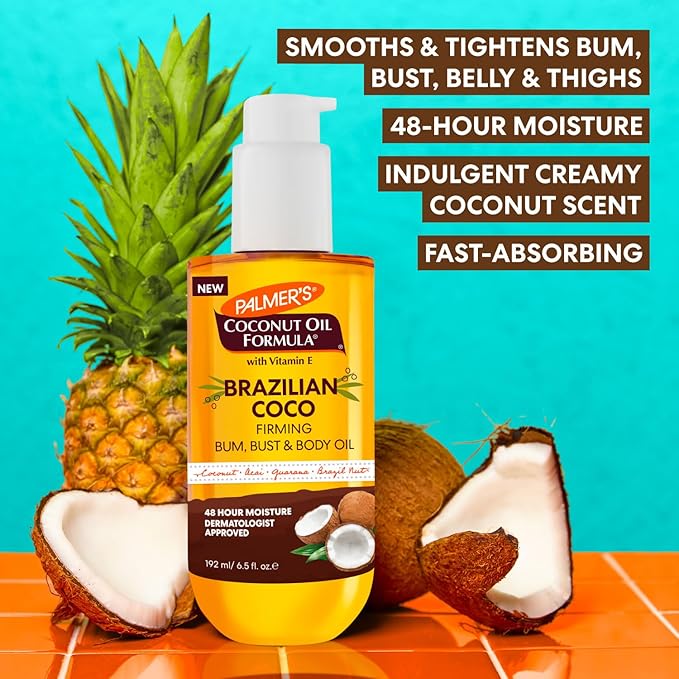 Palmer's Brazilian Coco Hot Mama Firming Kit, Coconut Oil Formula Skin Care Duo - Image 5