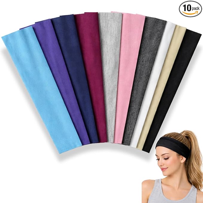 Styla Hair Headbands for Women Stretch Fashion Head Bands 10 Pack Non-Slip Head by StylaHair