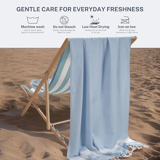 Cotton Turkish Beach Towel - Image 9