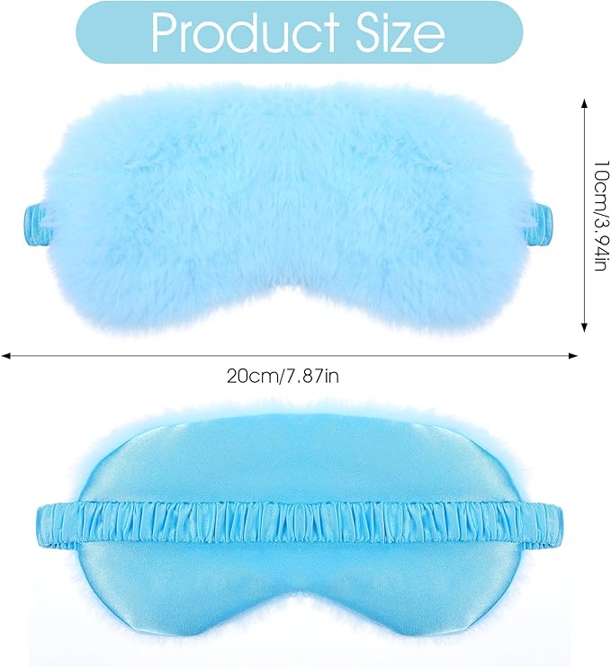 2 Pcs Plush Leopard Eye Mask Soft Sleeping Blindfold Eye Cover Comfortable - Image 2