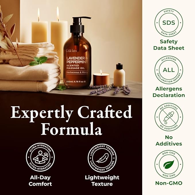 Gya Labs Lavender & Peppermint Massage Oil - Image 8