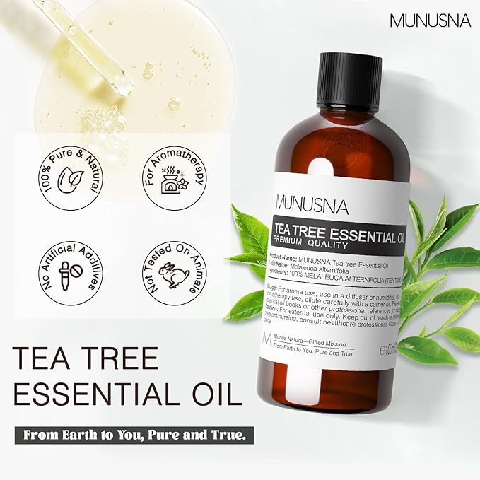 Tea Tree Essential Oil 100ML, 100% Pure Natural Tea Tree Oil - Image 2