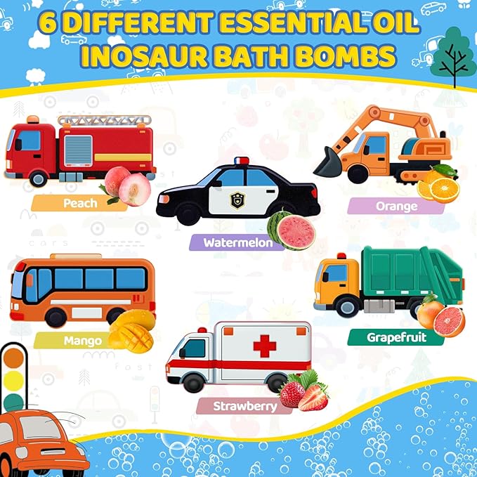 Bath Bombs for Kids, Perfect Mothers Day Gifts for Kids Girls, Handcrafted Car - Image 4
