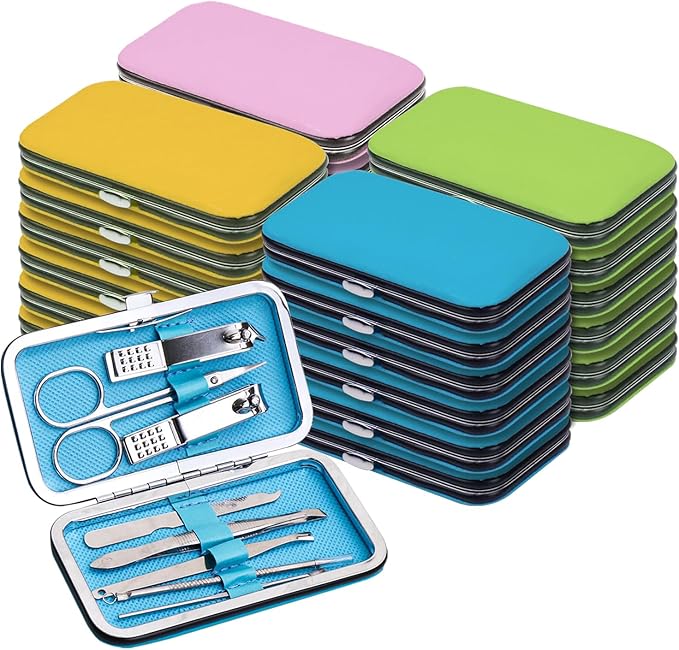 48pack Bulk Manicure Set, Nail Clippers Kit Stainless Steel Fingernail Clippers by Terdey