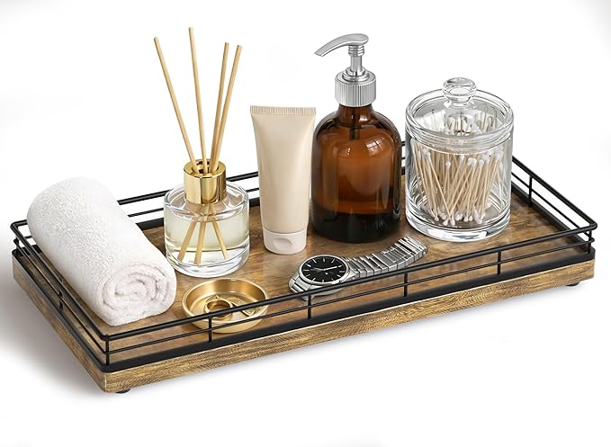 Bathroom Vanity Tray for Countertop, Bathroom Organizer for Soap, Perfume & by Focusonit
