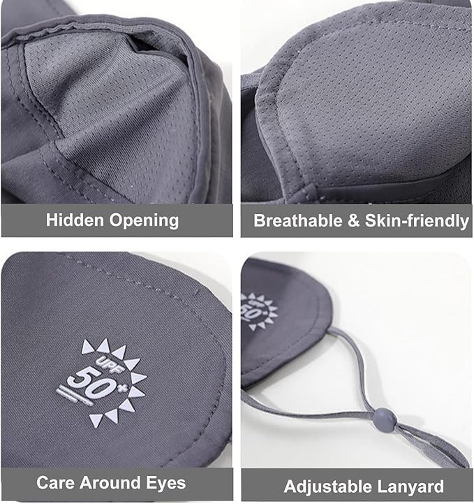 2Pcs UV Face Mask, Sun Masks for Women, Cooling Breathable Face Cover for - Image 4