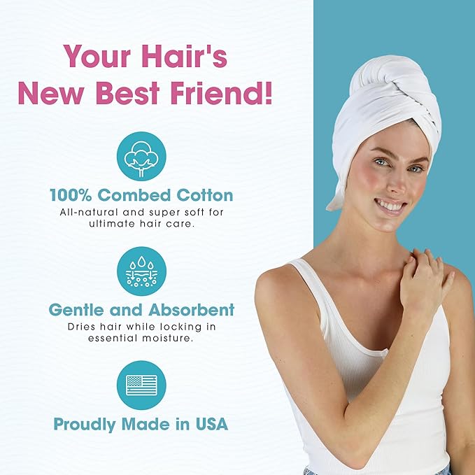 Hair RePear The Ultimate Hair Towel – Standard 21" x 44" Cotton Hair Towel - Image 2