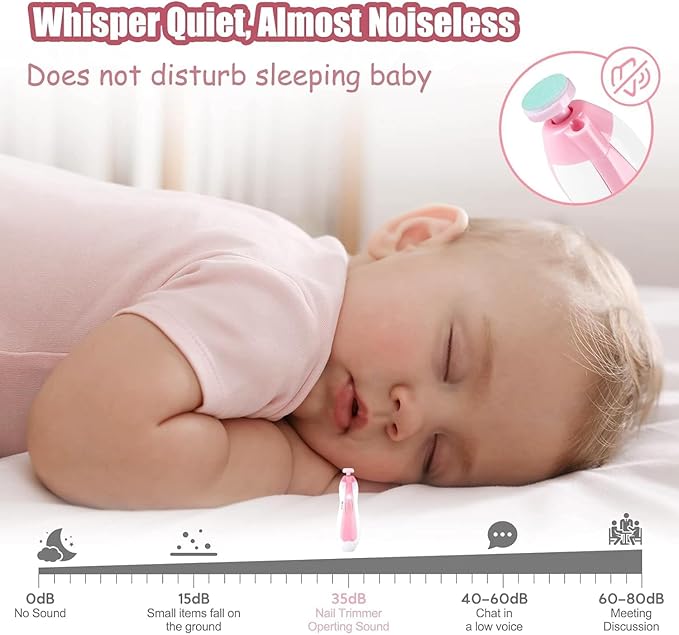Qunlions life Baby Nail Trimmer Electric-6 in 1 Baby Nail File Clippers Infant - Image 5