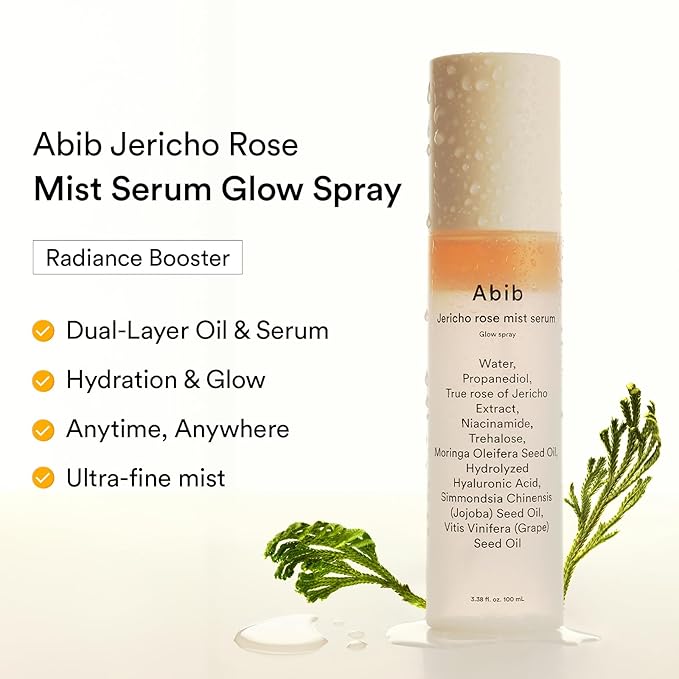 Abib Jericho Rose Mist Serum, Glow Spray 3.38 fl oz I Vegan Collagen, Creamides - Image 2