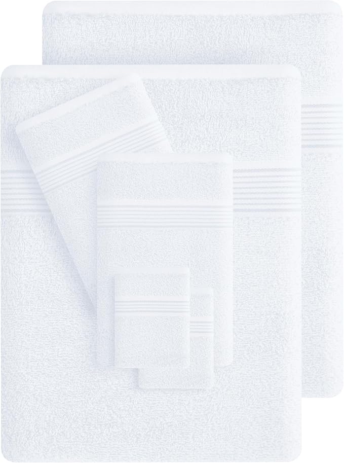 Belizzi Home 100% Cotton Towel Set, Contains 6 Soft Bath Towel, 6 Hand Towels - Image 3