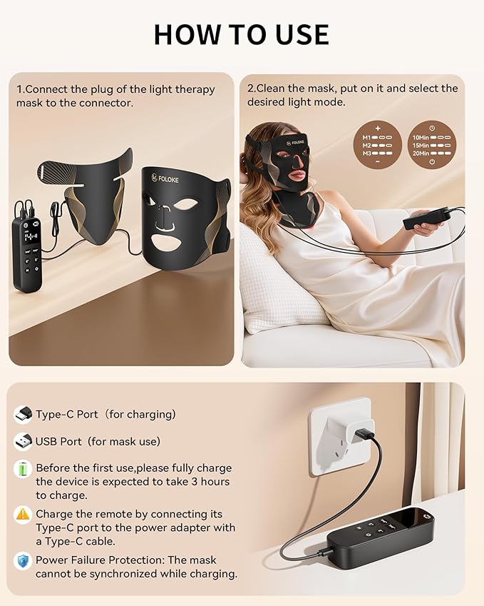 Red Light Therapy for Face, LED Light Therapy Mask Skin Care Mask & Neck - Image 7