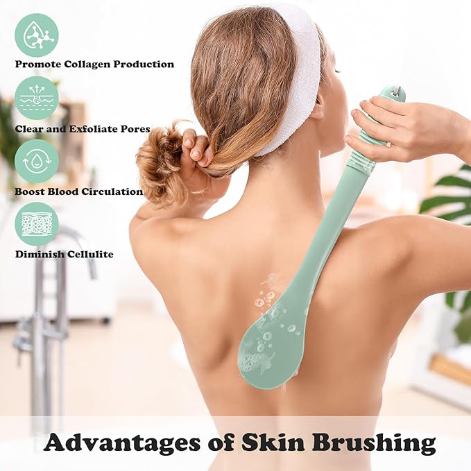 17-Inch Back Scrubber for Shower, Anti-Slip Exfoliating Body Brush for Bath - Image 5