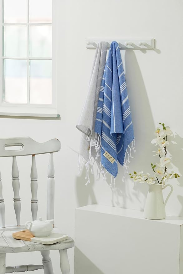 Hand Towels - Set of 2, Decorative Peshtemal Cotton Hand Towels - Image 7