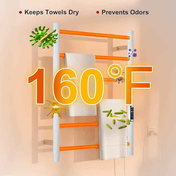 Heated Towel Racks for Bathroom, Wall Mounted Electric Towel Warmer Racks - Image 3