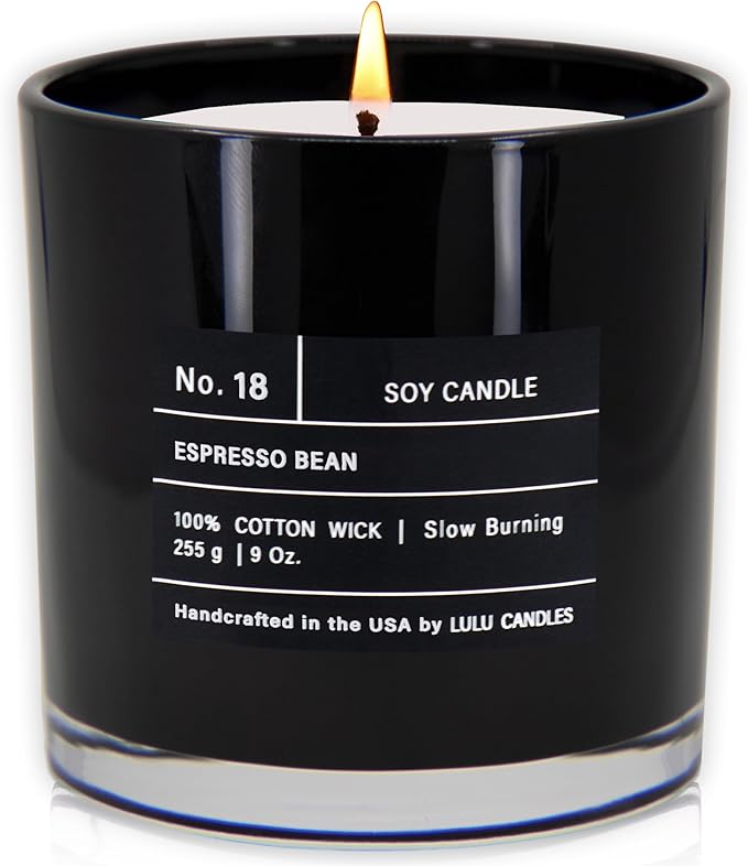 Lulu Candles | Espresso Bean | Luxury Scented Soy Jar Candle | Hand Poured in - Image 2