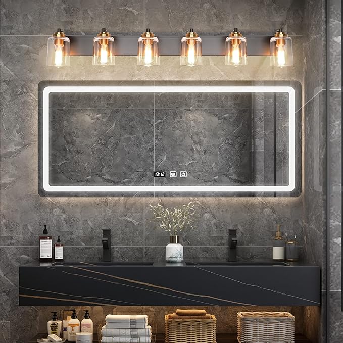 SOLFART Bathroom Vanity Light Black and Brass Bathroom Light fixtures Durable - Image 7