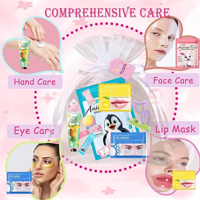 224PCS Spa Party Supplies for Girls, Spa Party Favors Include Face Masks - Image 4