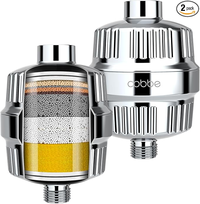 Cobbe HD HEAVY DUTY High Output Shower Filter 2 Pack – 99% REMOVAL Shower Head by Cobbe