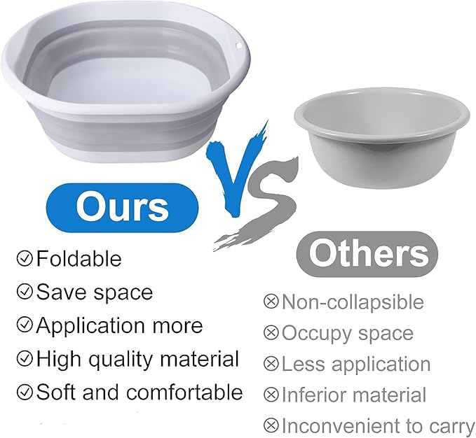 Portable Pool Foot Bath, Collapsible Pool Foot Wash Basin Tub, Foot Bath Basin - Image 6