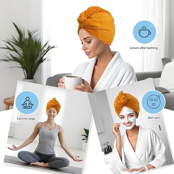 Microfiber Hair Drying Towel Wrap - Image 3