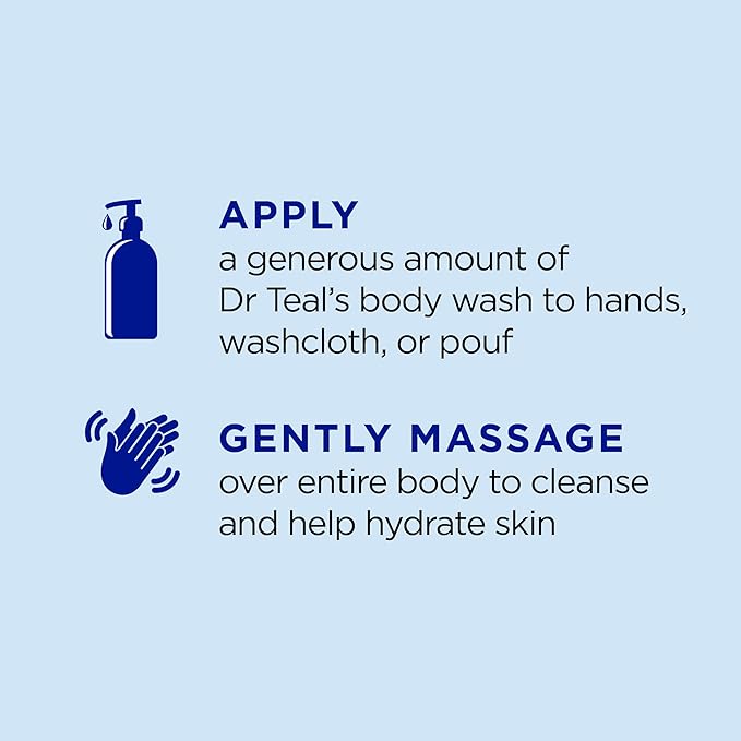 Dr Teal's Body Wash with Pure Epsom Salt, Daytime/Nighttime with Vitamin C & - Image 4