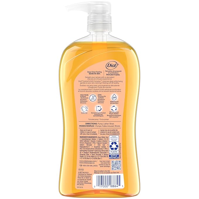 Dial Body Wash, Pamper & Indulge Marula Oil, 32 Fl Oz, Hydraclean Complex & - Image 2
