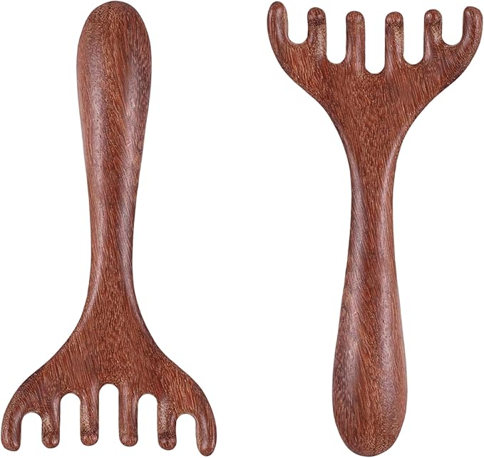 2 PCS Wood Scalp Massager Portable Head Scratcher Massage Comb Head Massage by Unknown