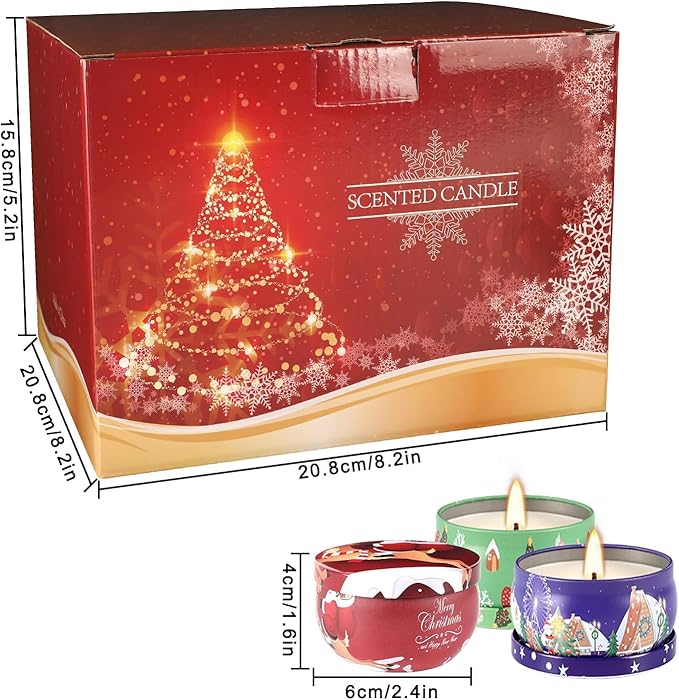 36 Packs Christmas Scented Candles, 2.5oz Smokeless Clean Burning Soy Wax - Image 2