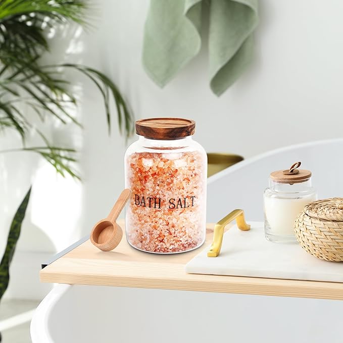 BKYFPQ 2Pcs 74 oz Glass Bath Salts Jar, Bath Salt Container - Image 2