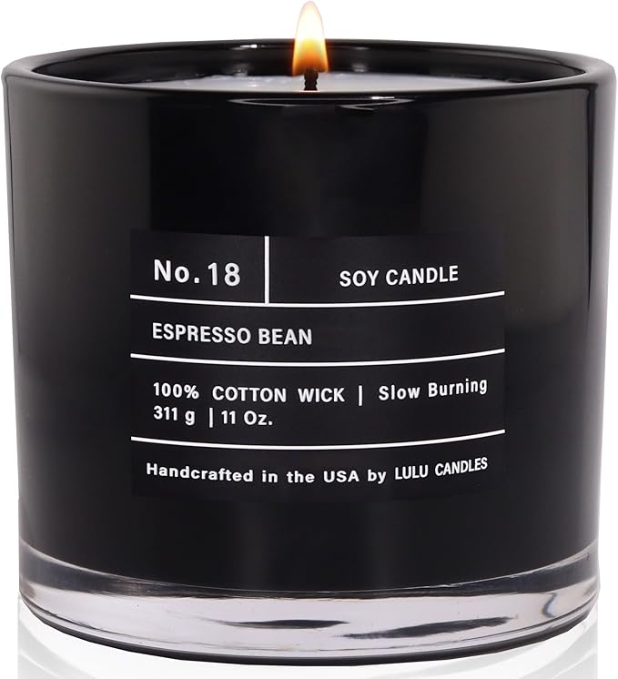 Lulu Candles | Espresso Bean | Luxury Scented Soy Jar Candle | Hand Poured in by LULUCANDLES