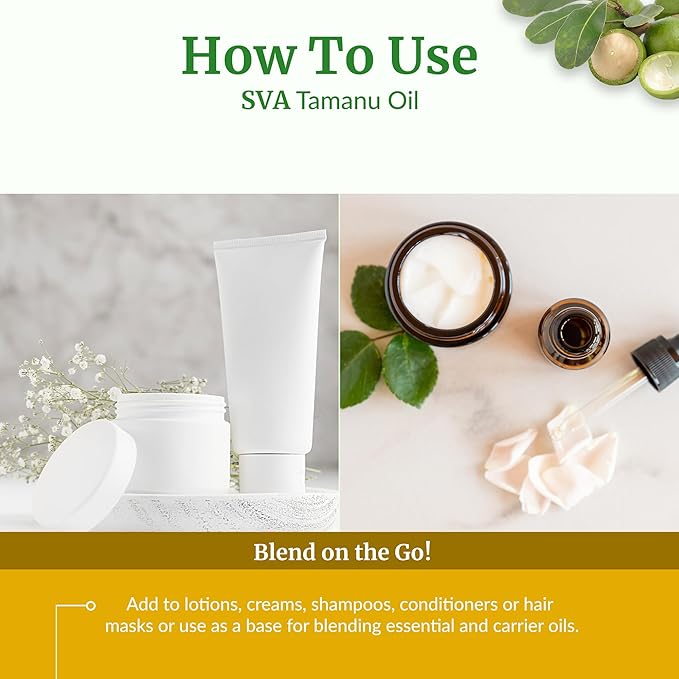 SVA Tamanu Oil - 4 Fl Oz – 100% Natural Cold Pressed Tamanu Oil - - Image 6