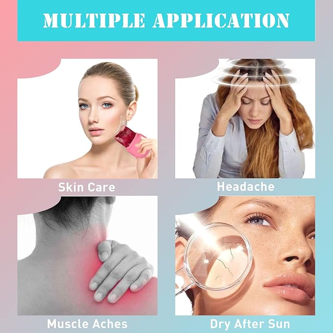 Ice Roller for Face and Eye, Gua Sha Facial Massage, Beauty Set - Image 4
