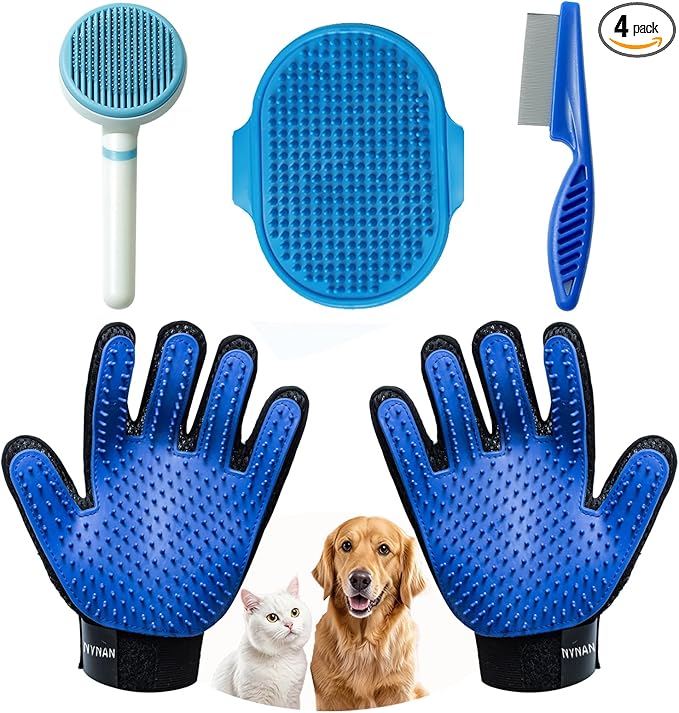 NVNAN 5 Piece Dog Grooming Brush Set by NVNAN