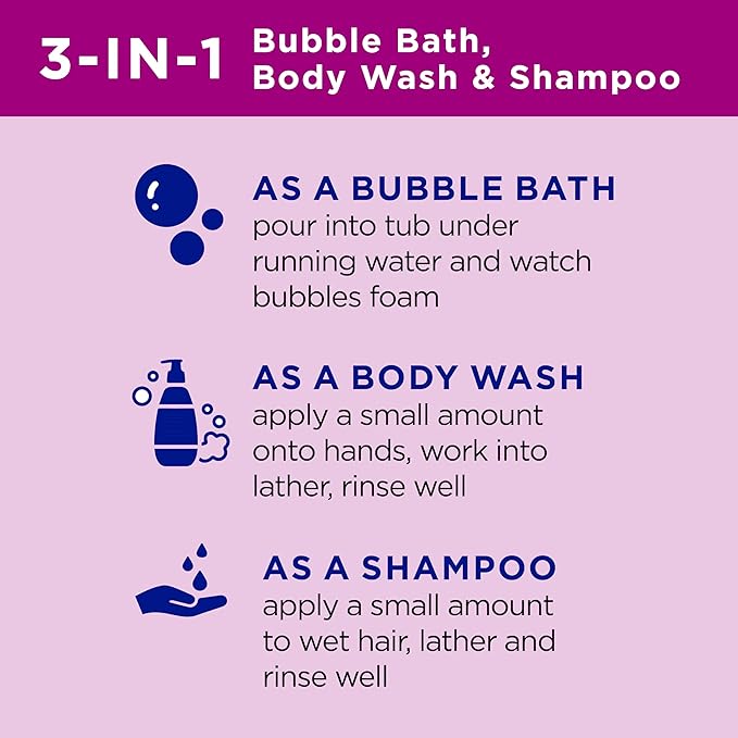 Dr Teal's Kids 3-in-1 Elderberry Bath: Bubble Bath, Body Wash & Shampoo - Image 7