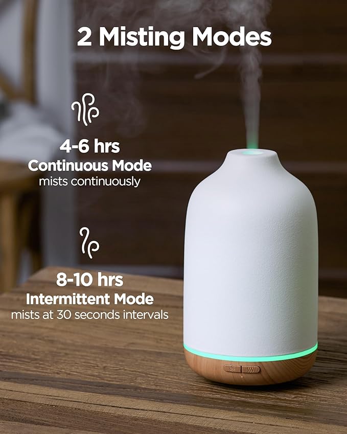 InnoGear 150ml Ceramic Essential Oil Diffuser, Handcrafted Stone Aromatherapy - Image 2