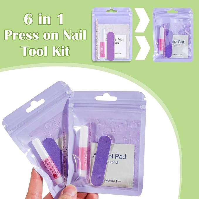 Press On Nail Tool Kit with Everything, Bebbtiy Press On Nail Prep Tool Kit - Image 2