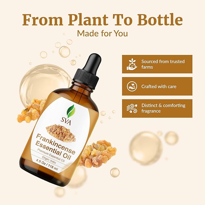 SVA Frankincense Essential Oil – 4 Fl Oz – 100% Natural Boswellia Serrata Oil - Image 4