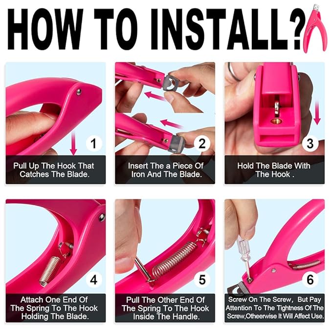 Pink Adjustable Artificial Acrylic Fake Nail False Nail Tip Clipper Cutter - Image 6